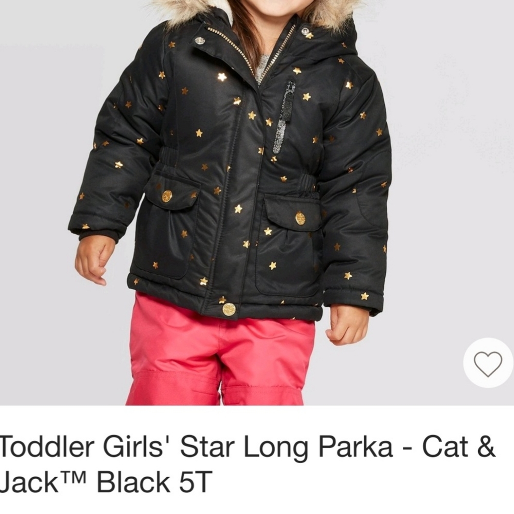 Cat & Jacket Long Parka - Black 5t